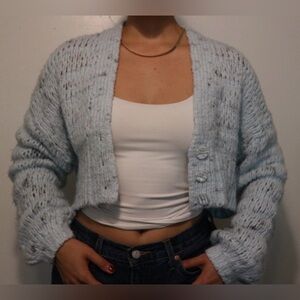 Urban Outfitters Light Blue Knit Cardigan